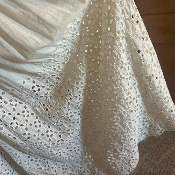 Free People perfect storm Cream Long Sleeve Eyelet Dress - Picture 2 of 4